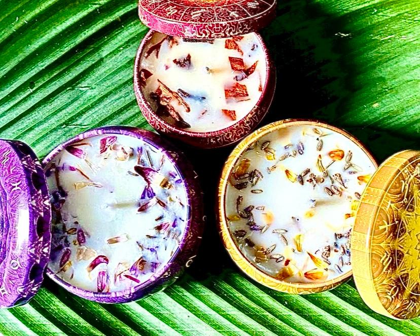 Decorative candle collection at Bluff Beach Boutique and Market